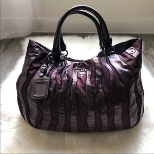 Prada Rare Tessuto Guafre leather Napa